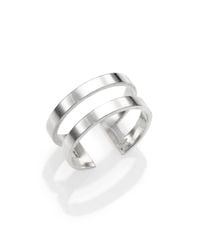 Jennifer Zeuner | Metallic Yvette Sterling Silver Two-band Midi Ring | Lyst
