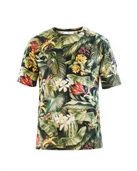 ami cotton floral shirt