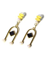 Volha - Yellow Onyx Suspended Earrings - Lyst
