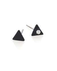 Marc By Marc Jacobs | Black Rubber Triangle Stud Earrings | Lyst