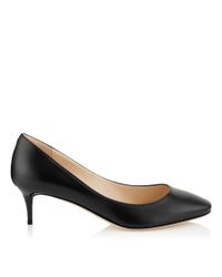 Jimmy Choo | Esme 50 Black Kid Leather Round Toe Pumps | Lyst