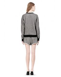 Alexander Wang Gray French Terry Crewneck Sweatshirt