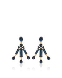 Oscar de la Renta | Blue Rectangular Stone Earrings | Lyst