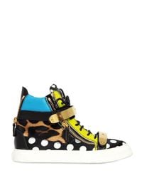Giuseppe Zanotti | Multicolor 20mm Satin and Leather Sneakers | Lyst
