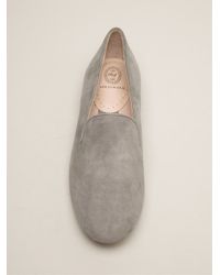 Rêve Gray Flat Suede Loafers