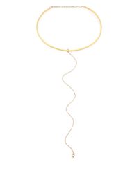 Jennifer Zeuner | Metallic Choker & White Sapphire Chain Necklace | Lyst