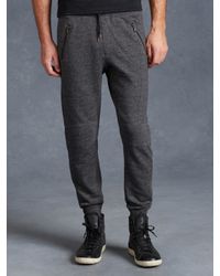 John Varvatos | Black Drawstring Knit Pant for Men | Lyst