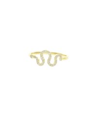 Anne Sisteron - Metallic 14Kt Yellow Gold Diamond Wave Ring - Lyst