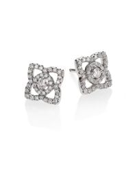 De Beers | Metallic Enchanted Lotus Diamond & 18k White Gold Stud Earrings | Lyst