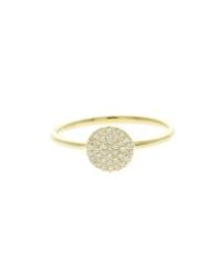 Anne Sisteron - 14Kt Yellow Gold Diamond Disc Ring - Lyst