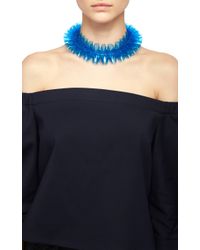 Mary Katrantzou | Blue Pvc Ruffle Collar Necklace | Lyst