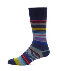 Paul Smith | Blue Mixed Stripe Socks for Men | Lyst