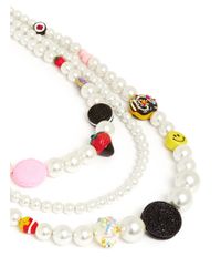 Venessa Arizaga | White 'snack Attack Pearl' Necklace | Lyst