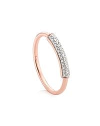 Monica Vinader | Pink Stellar Diamond Stacking Ring | Lyst