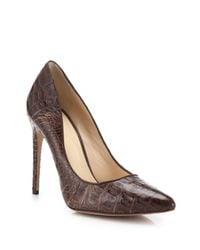 Alexandre Birman | Brown Caddy Crocodile Point-toe Pumps | Lyst