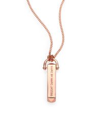 Marc By Marc Jacobs | Metallic Bulletpendant Necklace | Lyst