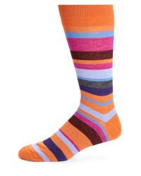Saks Fifth Avenue | Multicolor Merino Wool-blend Wide Striped Socks for Men | Lyst
