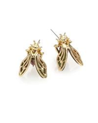 Alexis Bittar | Metallic Desert Jasmine Lucite Iridescent Bumble Bee Stud Earrings | Lyst