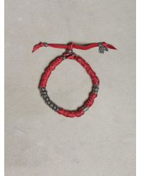 John Varvatos | Red Wrapped Leather Bracelet for Men | Lyst