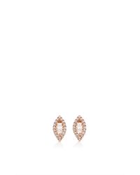 Joelle Jewellery | 18K Pink Gold Baguette Earrings | Lyst