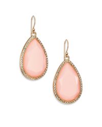 kate spade new york | Pink Day Tripper Pavé Crystal Teardrop Earrings | Lyst