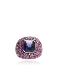 Gioia | Iolite and Pink Sapphires Ring | Lyst