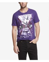 mens purple graphic tee