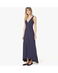 James Perse Blue Long Fluid Cami Dress