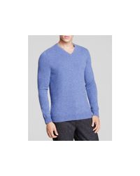 VINCE | Blue Cashmere V-neck Sweater for Men | Lyst