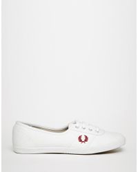 fred perry white & gold aubrey trainers