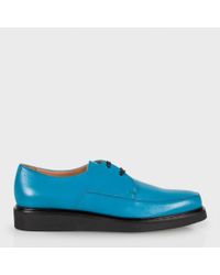 Paul Smith | Blue Men's Turquoise Buffalino Leather 'nico' Shoes for Men | Lyst