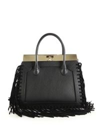 Dee Ocleppo | Black Roma Medium Convertible Fringed Leather Tote | Lyst
