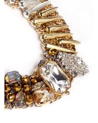 Assad Mounser | Metallic Spike Rhinestone Collar Necklace | Lyst