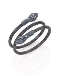 Alexis Bittar | Metallic Elements Dark Alchemy Crystal Serpent Wrap Bracelet | Lyst