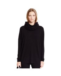Ralph Lauren Black Label | Black Cashmere-silk Sweater & Snood | Lyst