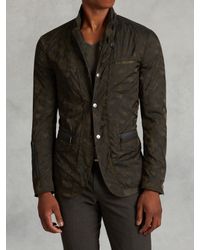 John Varvatos | Green Nylon Camo Jacket for Men | Lyst