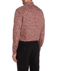 Paul Smith | Pink 'byard' Rose Print Cotton Poplin Shirt for Men | Lyst