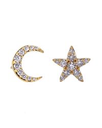 Khai Khai | Metallic Moon Star Earring | Lyst