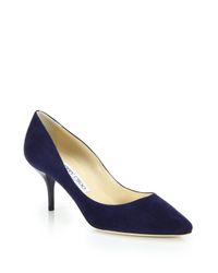 Jimmy Choo | Blue Match Suede Pumps | Lyst