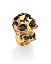 Alexander McQueen | Metallic Leopard Skull Ring | Lyst