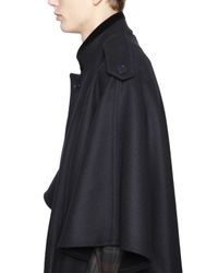 Lords & Fools Blue Wool & Cashmere Coat for men