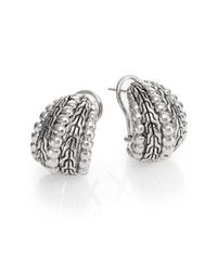 John Hardy | Metallic Bedeg Sterling Silver Buddha Belly Earrings | Lyst
