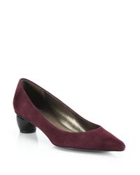 Stuart Weitzman | Purple Sphere Suede Pumps | Lyst