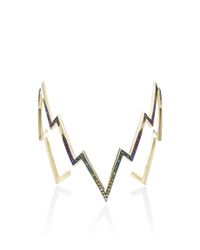 Venyx | Metallic Gold, Rhodium And Multicolored Stone Miss Zeus Arm Cuff | Lyst