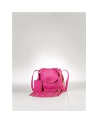 Polo Ralph Lauren | Pink Small Fringed Cross-body Bag | Lyst
