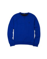 Polo Ralph Lauren Fleece Crewneck Sweatshirt in Blue for Men - Lyst