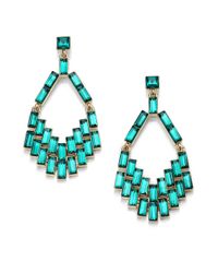 ABS By Allen Schwartz | Green Box Of Jewels Baguette Chandelier Earrings | Lyst