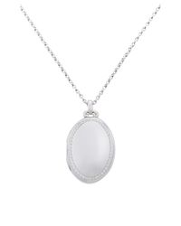 Monica Rich Kosann | Metallic 18k White Gold 4-image Oval Locket With Diamonds | Lyst