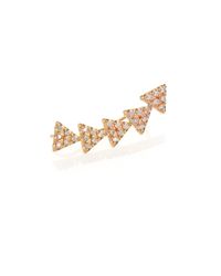 Zoe Chicco | Metallic Diamond & 14k Yellow Gold Triangle Single Ear Shield | Lyst
