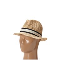 Hat Attack Natural Chunky Crochet Fedora with Bicolor Trim